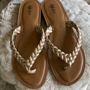 Style & Co Gold Braided Sandals